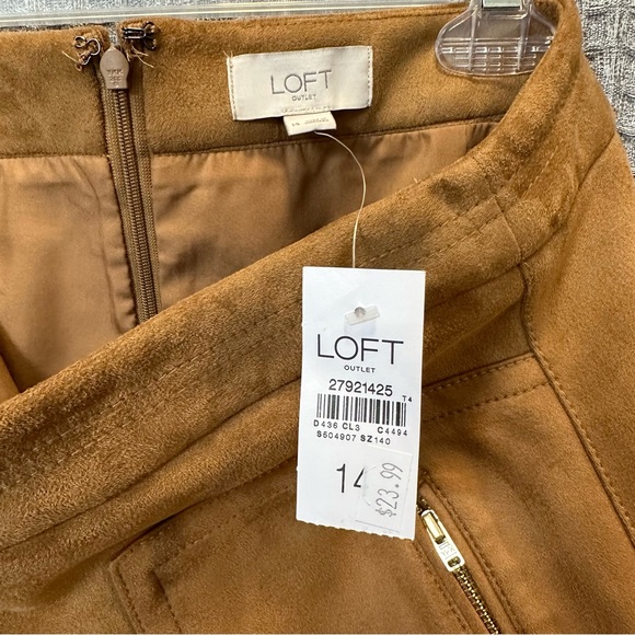 NWT - LOFT Outlet Suede Skirt - Size 14 - Picture 4 of 4